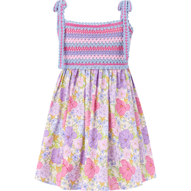 Charlotte Crochet Mini Dress, Floral - Dresses - 2