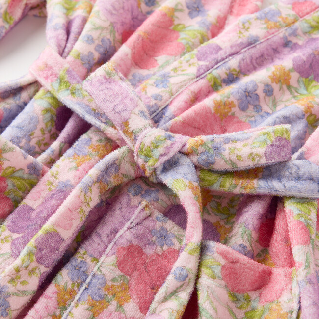 Charlotte Terry Towelling Robe, Floral - Robes - 4