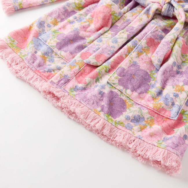 Charlotte Terry Towelling Robe, Floral - Robes - 6