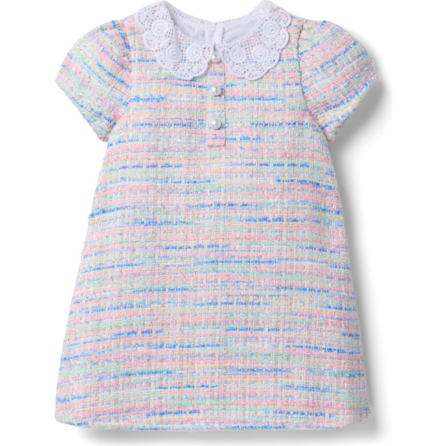 The Petal Collar Tweed Dress - Dresses - 1