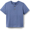 Striped Textured Henley Tee - T-Shirts - 1 - thumbnail