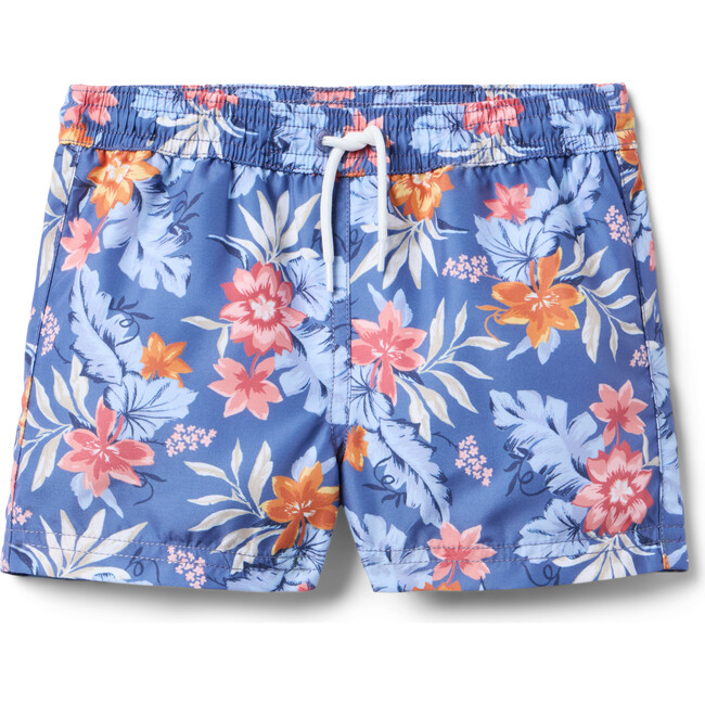 Recycled Tropical Floral Swim Trunk - Swim Trunks - 1