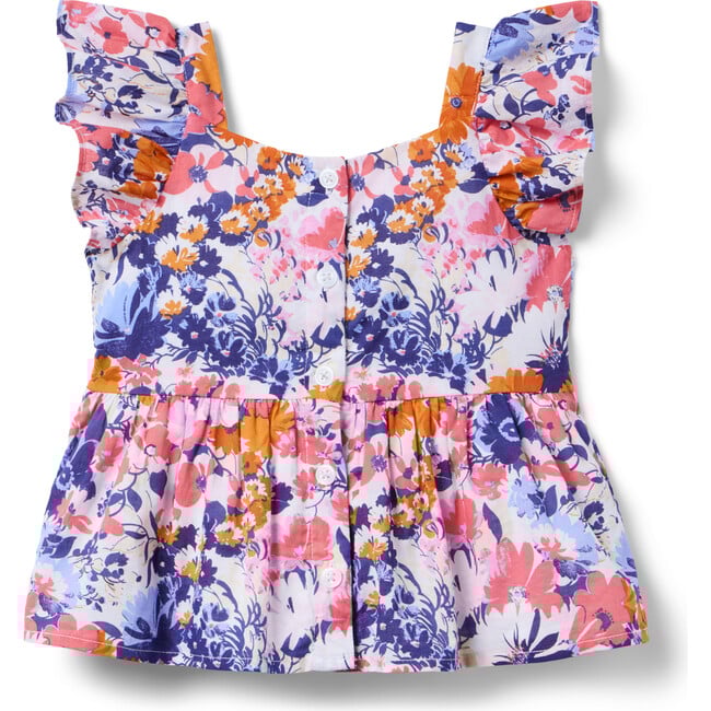 Floral Peplum Top - Blouses - 1