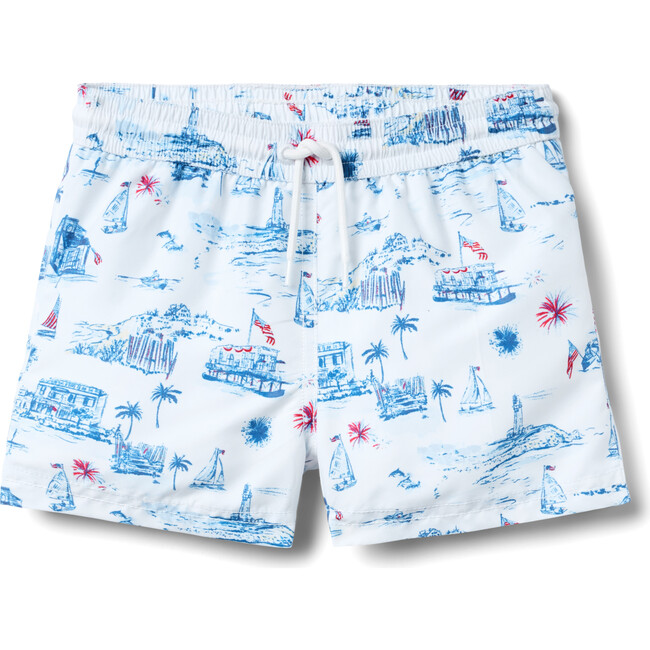 Recycled Americana Toile Swim Trunk - Swim Trunks - 1