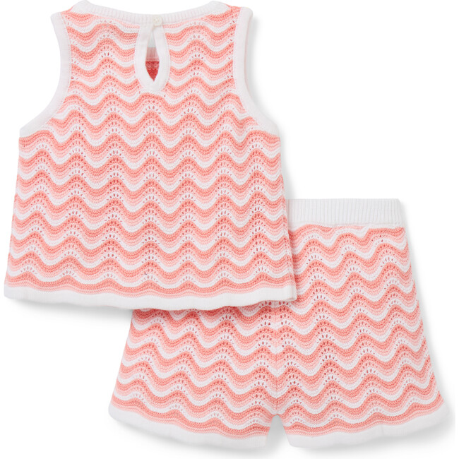 Baby Wavy Striped Crochet Matching Set - Mixed Apparel Set - 2