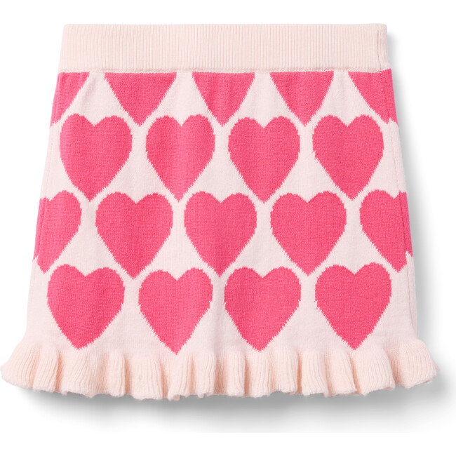 Heart Ruffle Hem Sweater Skirt - Skirts - 1