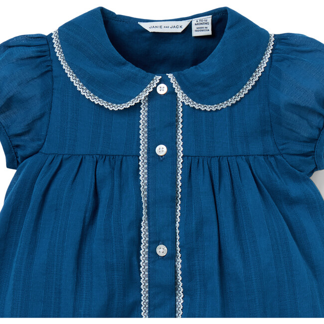 Baby Textured Stripe Collar Dress - Dresses - 2