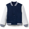 The Varsity Long Sleeve Snap Pocket Bomber Jacket, Merchant Marine - Jackets - 1 - thumbnail