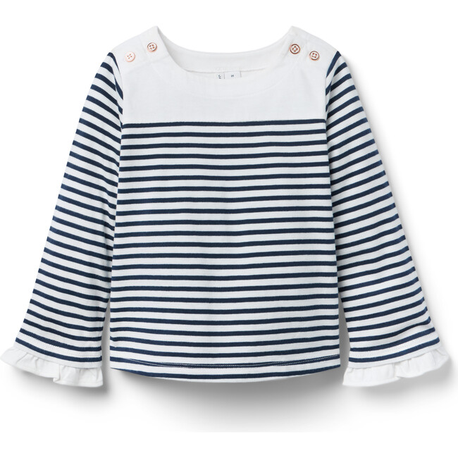 Striped Bell Sleeve Top - T-Shirts - 1