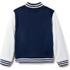 The Varsity Long Sleeve Snap Pocket Bomber Jacket, Merchant Marine - Jackets - 2 - thumbnail