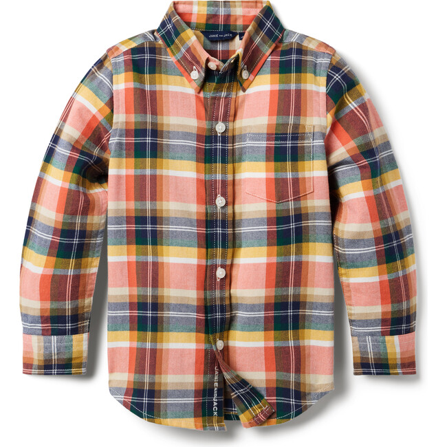 Brushed Twill Plaid Shirt - Shirts - 1
