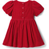 The Velvet Short Puff Sleeve 3-Bow Front Skater Dress, Red - Dresses - 3