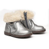 Leather Boots, Silver - Boots - 1 - thumbnail