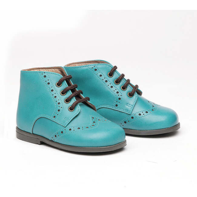 Teal Lace Up Boots