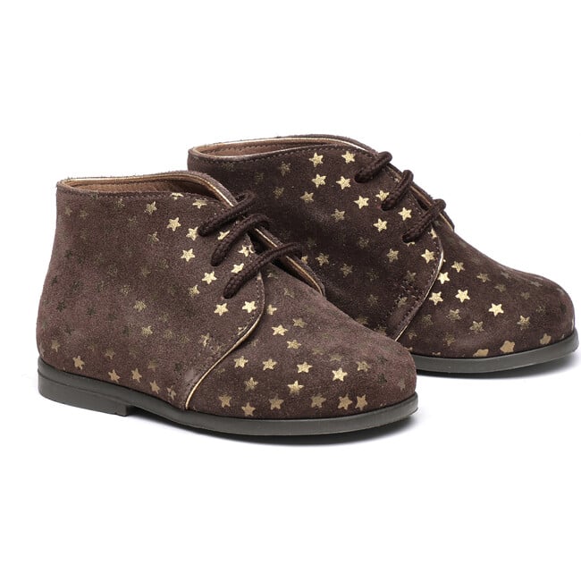 Star Print First Walkers, Brown