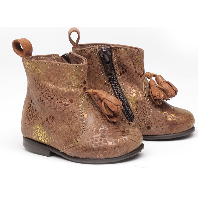 Leather Ankle Boots, Brown