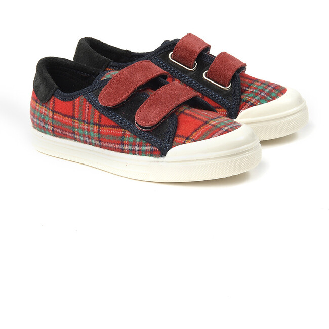 Plaid Sneakers, Red