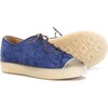 Leather Sneakers, Navy - Sneakers - 2