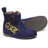 Leather Ankle Boots, Indigo - Boots - 2