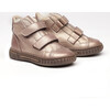 Leather Sneakers, Gold - Sneakers - 1 - thumbnail