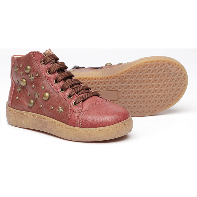 Leather Sneakers, Brown - Sneakers - 2