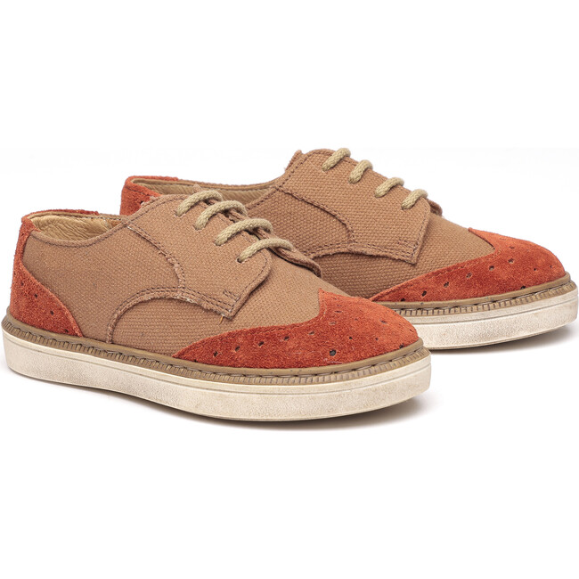 Fabric Lace-Ups, Brown