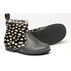 Side Zip Leather Boots Dot, Black - Boots - 2