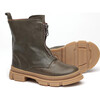 Leather Boots, Dark Green - Boots - 2