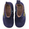 Leather Ankle Boots, Indigo - Boots - 3