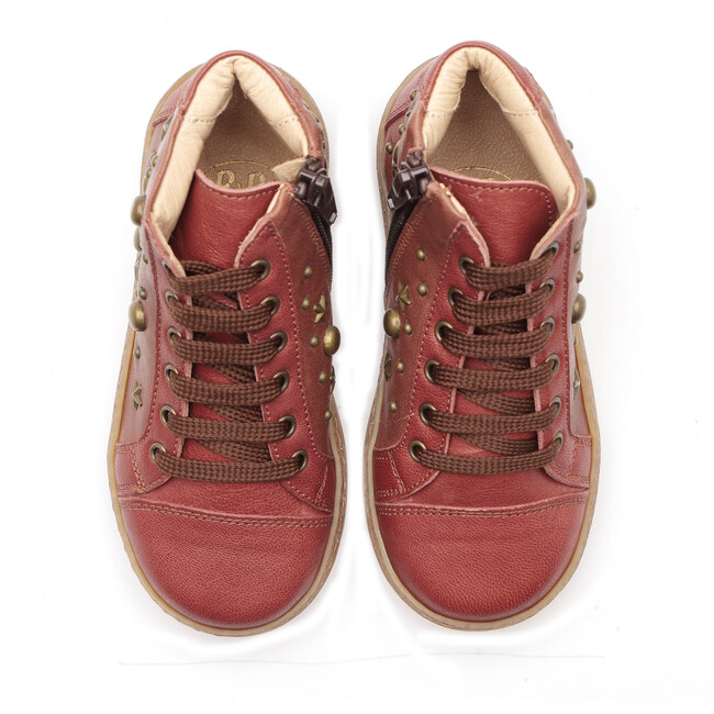 Leather Sneakers, Brown - Sneakers - 3