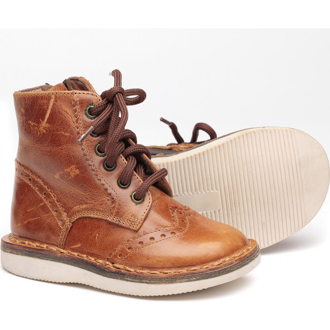 Leather Boots, Brown - Boots - 2