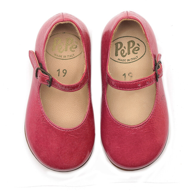 Patent Leather Ballerinas, Fuchsia - Mary Janes - 3