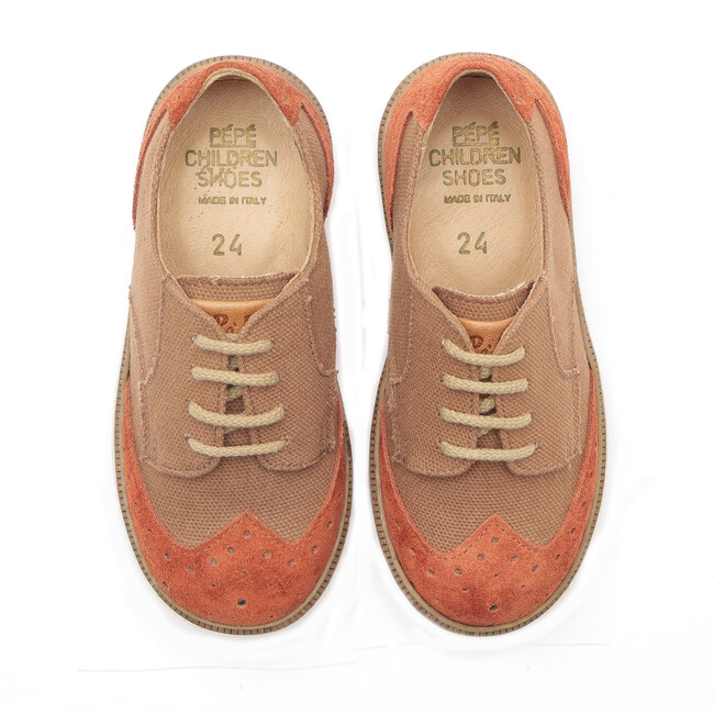 Fabric Lace-Ups, Brown - Sneakers - 3