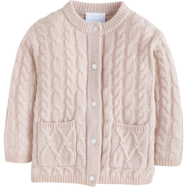 Classic Cashmere Blend Cardigan, Oatmeal