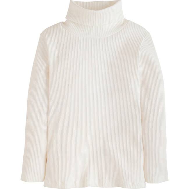 Solid Rib Turtleneck, Ivory