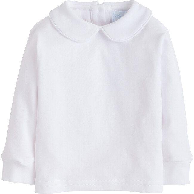 Piped Peter Pan Shirt, White