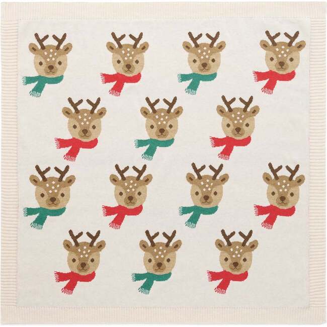 Christmas Jacquard Blanket Festive Deer Jacquard