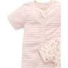 2 Pack Short Sleeve Zip Romper Seaside Floral - Footie Pajamas - 2
