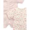 2 Pack Short Sleeve Zip Romper Seaside Floral - Footie Pajamas - 3