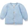 Textured Knit Cardigan Blue Melange - Cardigans - 1 - thumbnail