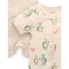 2 Pack Short Sleeve Zip Romper Hungry Turtles Print - Footie Pajamas - 3