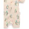 2 Pack Short Sleeve Zip Romper Hungry Turtles Print - Footie Pajamas - 4