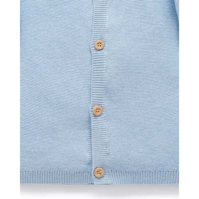 Textured Knit Cardigan Blue Melange - Cardigans - 4