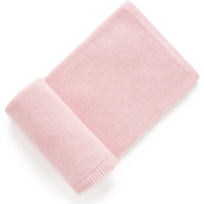 Textured Knit Blanket Pink Melange