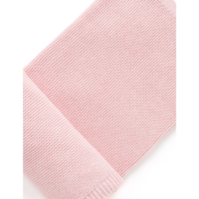 Textured Knit Blanket Pink Melange - Blankets - 2