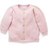 Textured Knit Cardigan Pink Melange - Cardigans - 1 - thumbnail
