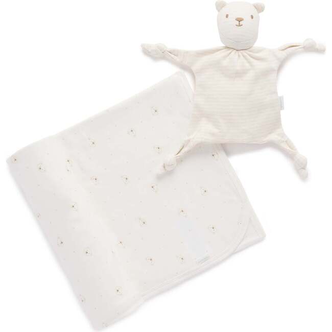 Stretch Swaddle Wrap & Comforter Gift Pack Vanilla Bear