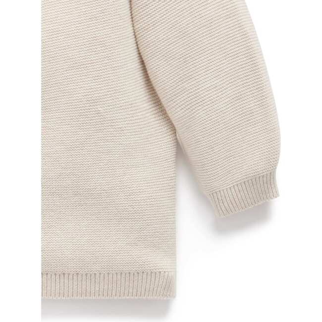 Textured Knit Cardigan Wheat melange - Cardigans - 3
