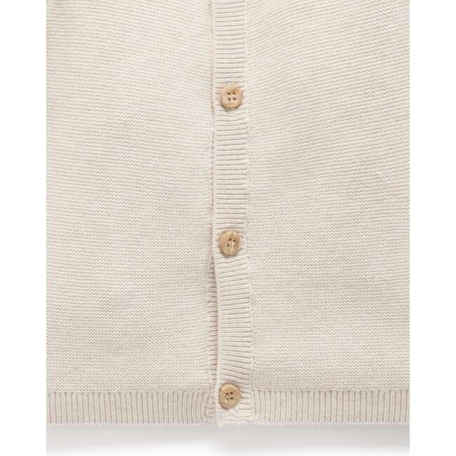 Textured Knit Cardigan Wheat melange - Cardigans - 4