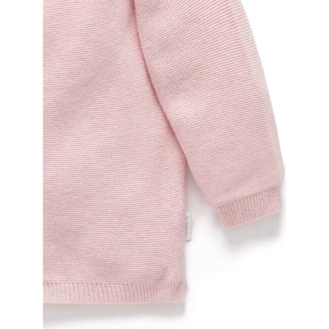 Textured Knit Cardigan Pink Melange - Cardigans - 3